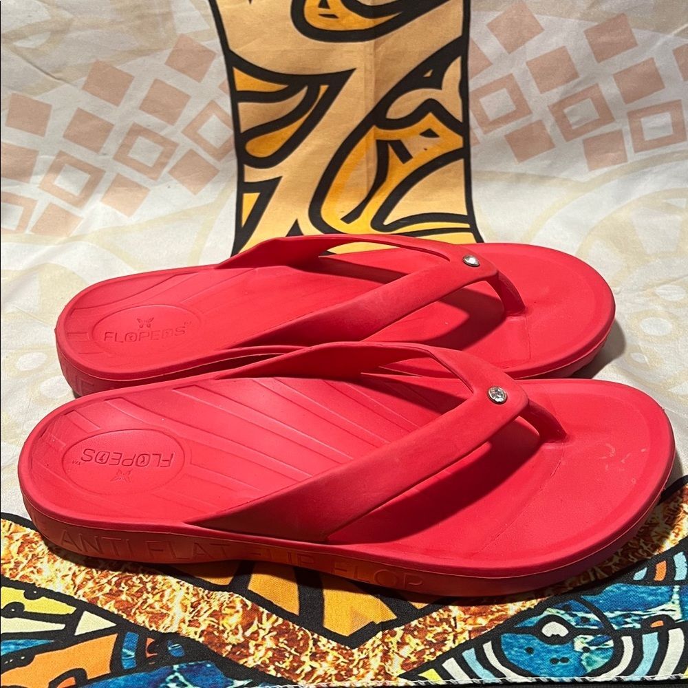 FLOPEDS S3 Solitaire in the color Watermelon - Size 7 - Picture 3 of 8